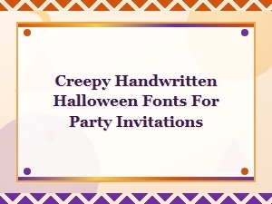 Creepy Handwritten Halloween Fonts for Spooky Party Invitations - Free Downloads
